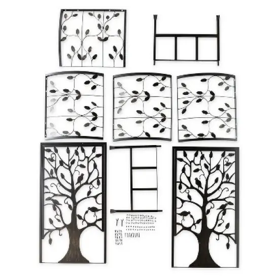Metal Arched Garden Arbor with Tree of Life Design image {7}