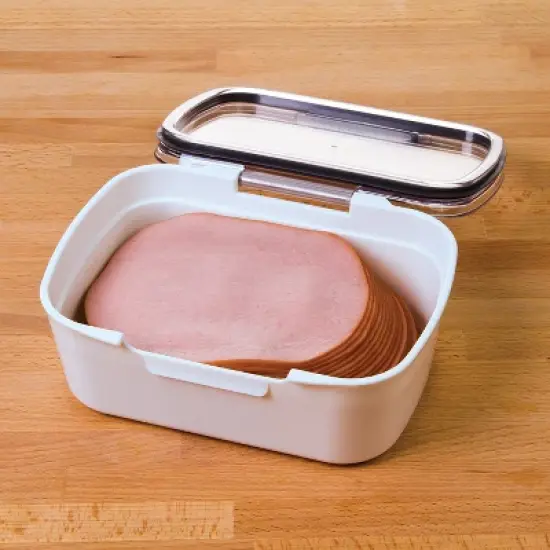 Progressive Prepworks Air Tight Mini Deli ProKeeper with Hinged Lid, White image {3}