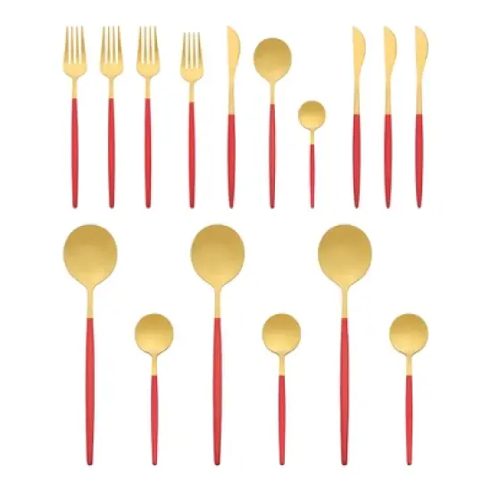 REGALWOVEN 16 Pcs 1 Set Stainless Steel Mirror Polished Durable Corrosion Resistant Serving Sets image {9}