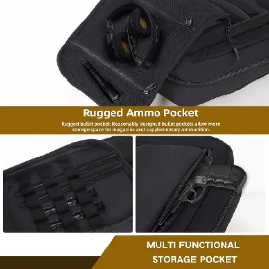 Dual Rifle Soft Case Tactical Backpack, Padded Gun Bag for Storage & Transport, Water-Resistant with MOLLE, Shooting Hunting Military Use image {2}