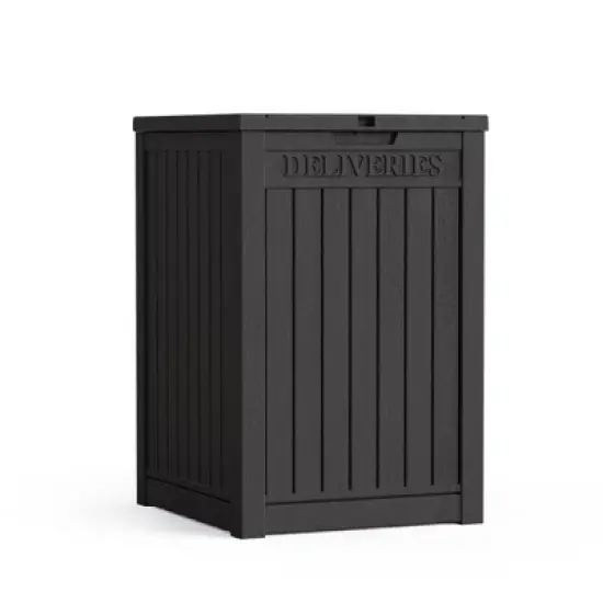 Chic Crate-Package Delivery Box, Large Lockable Storage Box, Double-Wall Resin Outdoor Package Delivery And Waterproof Deck Box For Porch, Patios image {7}