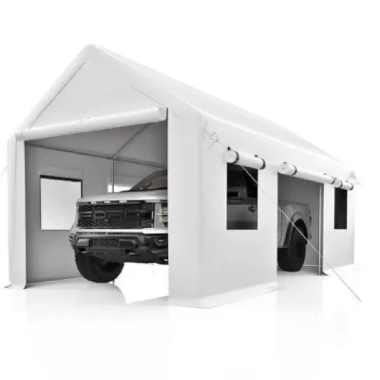 GustoWave 13x20 FT Heavy Duty Carport, Portable Garage for Cars, Boats, Trucks image {6}