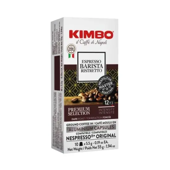 Kimbo Ristretto - Aluminum Capsules 10 Capsule Box image {7}