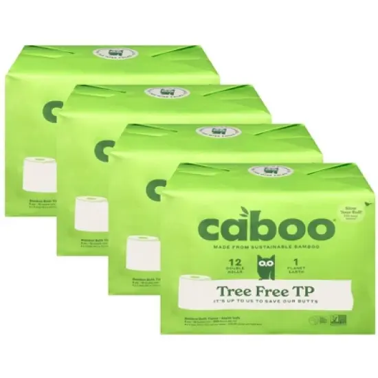 Caboo 300 Sheet Bamboo Bath Tissue - Case of 4/12 ct image {2}