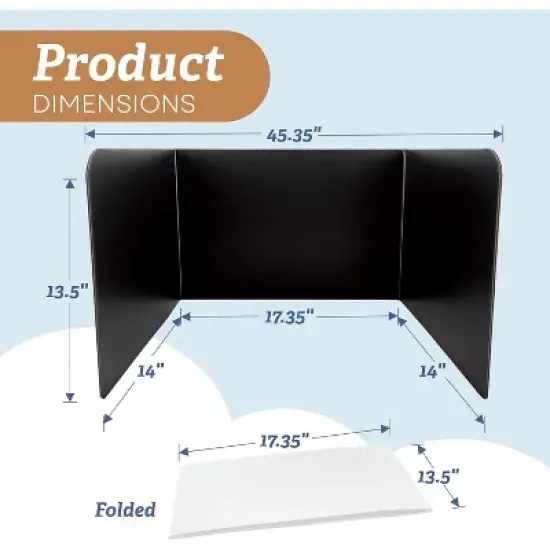 4E's Novelty 4ct Desk Dividers in Black & White &ndash; Privacy Folders for Students, Classroom Essentials for Teachers image {3}