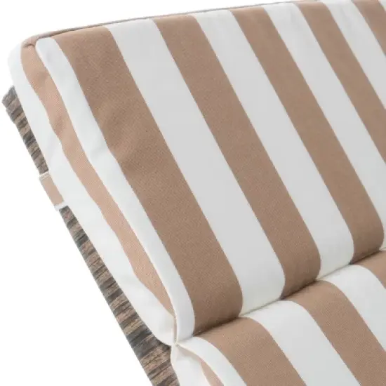 Salem Brown Wicker Adjustable Chaise Lounge: Weather-Resistant with Cushion - Christopher Knight Home image {3}