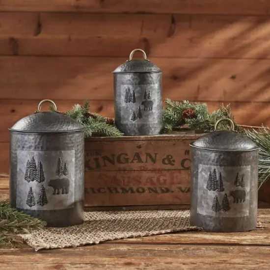 Park Designs Wild Woods Bear Canisters Set image {1}