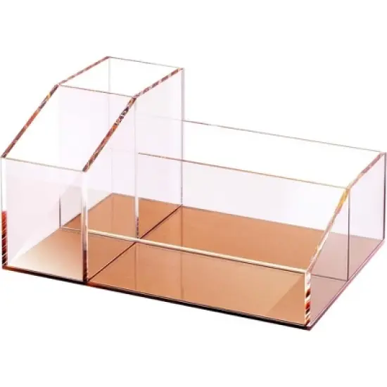 Acrylic Makeup Brush Organizer Compartment Office Organizers for Desk - Elavain image {7}