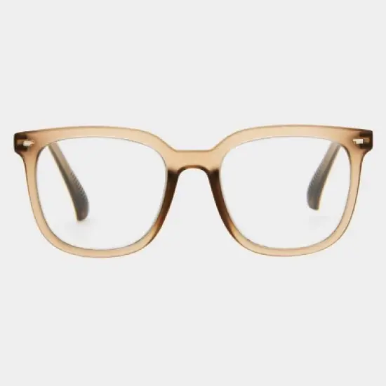Women's Matte Plastic Square Blue Light Filtering Glasses - Universal Thread&trade; Tan Diopter image {2}
