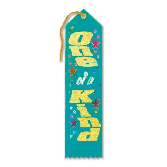 Beistle One Of A Kind Award Ribbon, 2" x 8", (6/Pkg) Multicolored image {1}