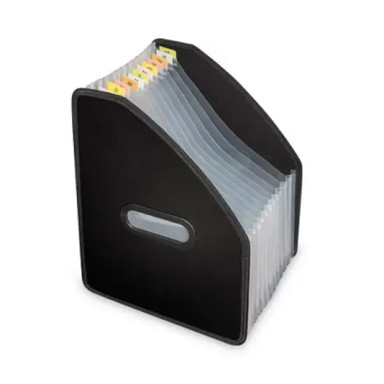 C-Line Vertical Expanding File, 10" Expansion, 13 Sections, 1/12-Cut Tabs, Letter Size, Black image {3}