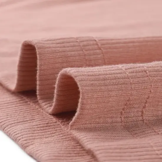 cheibear Womens Casual V Neck Ribbed Pullover Long Sleeve Sleepwear Tops image {5}