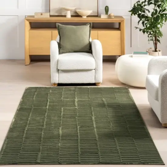 Nuloom Kailani Geometric Pet Friendly Textured Machine Washable Area Rug image {6}