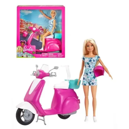 Barbie Doll & Scooter Playset image {2}