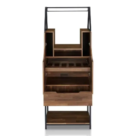Meluse Multi Storage Wine Cabinet Light Hickory - HOMES: Inside + Out image {2}