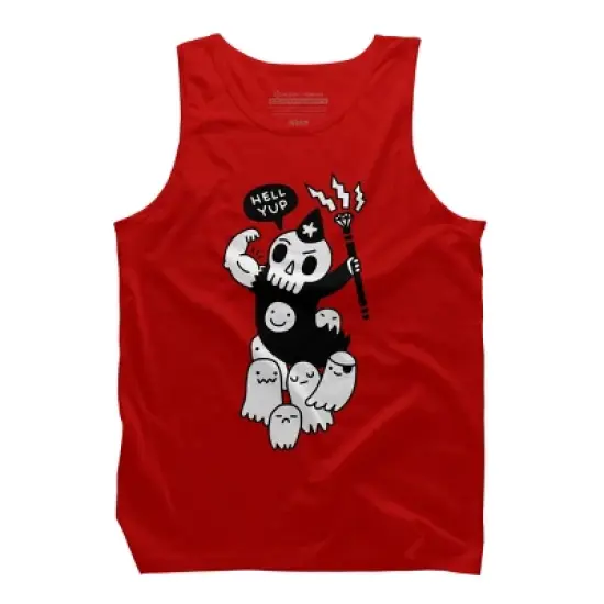 Men's Design By Humans Super Duper Necromancer By obinsun Tank Top image {3}