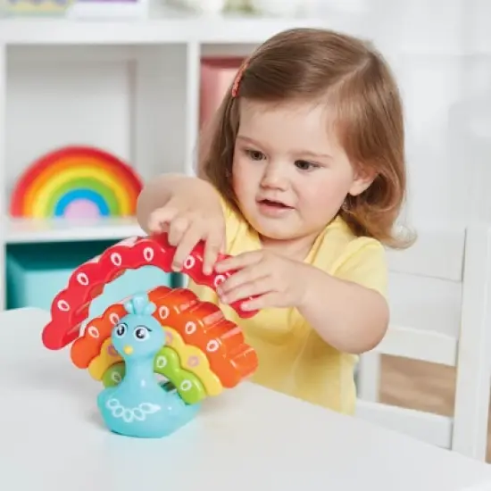 Kidoozie Rainbow Peacock Stacker, Many Ways to Stack, Colorful and engaging play, Easy to grasp, For Ages 12 months and up image {2}