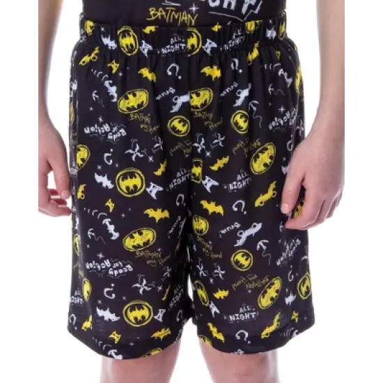 DC Comics Boys' Batman Ready For Action Shirt and Shorts 2 PC Pajama Set image {3}