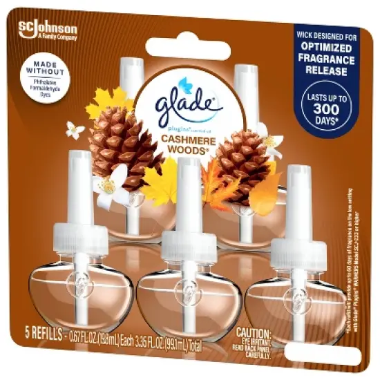 Glade PlugIns Scented Oil Air Freshener Refills Cashmere Woods - 3.35 fl oz/5ct image {14}