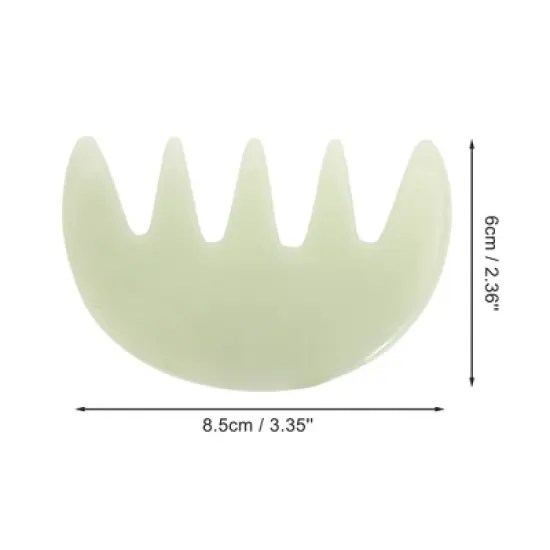 Unique Bargains Five-tooth Head Massage Comb Green 1 Pc image {1}