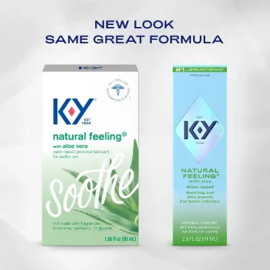 K-Y Natural Feeling Lubricant - Aloe Vera - 2.5oz image {1}