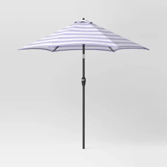 9' Round Cabana Stripe Outdoor Patio Market Umbrella with Black Pole - Threshold&trade; image {8}
