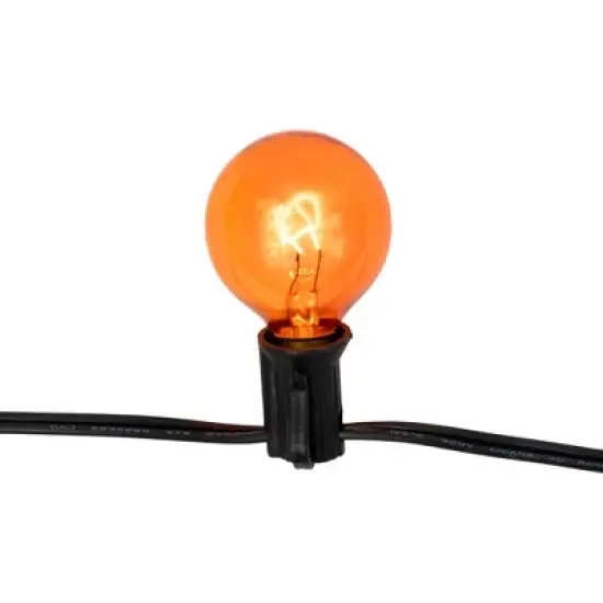 Northlight G40 Globe Halloween Lights - Orange and Purple - 9' Black Wire - 10ct image {3}