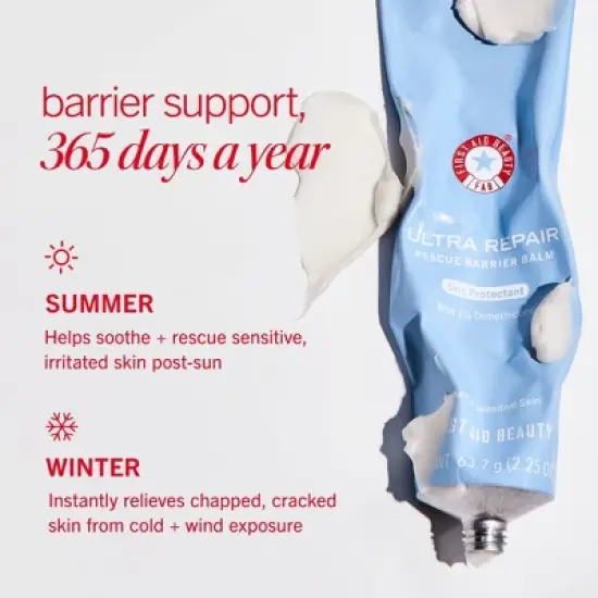 FIRST AID BEAUTY UR Rescue Balm, Moisturizing Face Cream for Dry. Sensitive and Damaged Skin - 2.25oz - Ulta Beauty image {9}