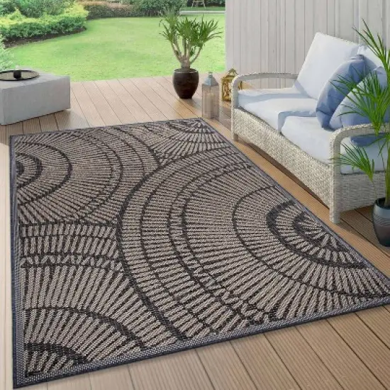 World Rug Gallery Abstract Indoor/Outdoor Area Rug image {4}