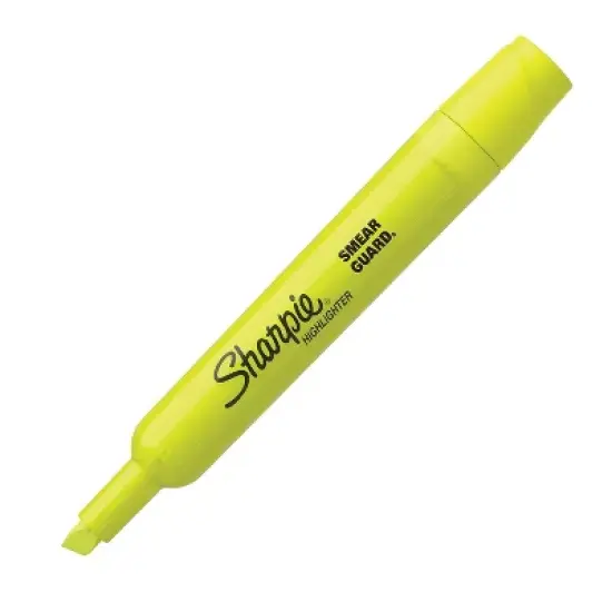 Sharpie Tank Highlighter Chisel Tip Fluorescent Yellow Pack of 24 (SAN25025-24) image {1}