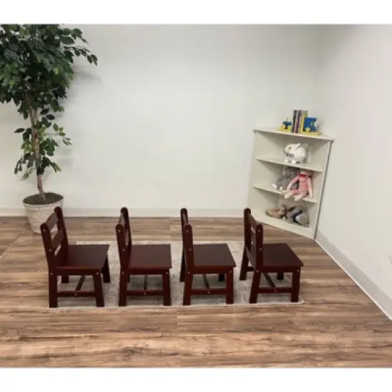 5pc Kids' Rectangle Table and Chair Set - Gift Mark image {4}