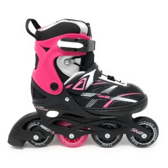
Chicago Skates Adjustable Kids' Inline Skates - Black/Pink image {1}