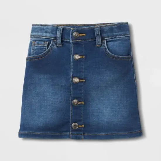 Toddler Girls' Denim Button-Front Skirt - Cat & Jack&trade; Blue  image {3}