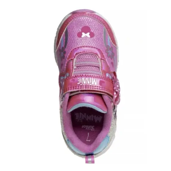 Disney Minnie Mouse Girls Sneakers w/ one red light and Cute Bowknot (Toddler) image {5}