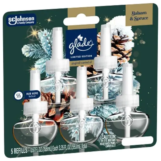 Glade PlugIns Scented Oil Air Freshener Refills - Balsam & Spruce - 3.35oz/5ct image {10}