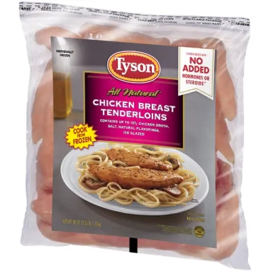 Tyson All Natural Chicken Tenderloins - Frozen - 40oz image {3}