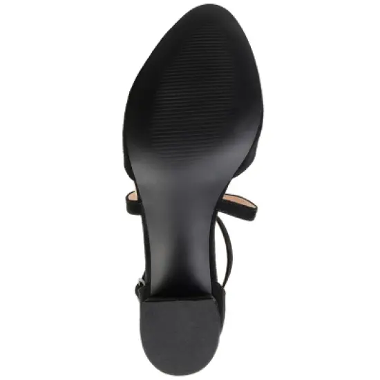 Journee Collection Womens Foster Tru Comfort Foam Wide Width Almond Toe Mid Block Heel Pumps image {4}