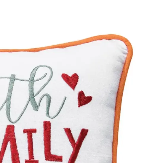 C&F Home 10" x 10" Faith, Family and Fall Embroidered Throw Pillow image {1}