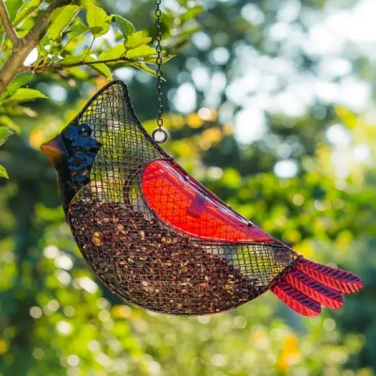 Evergreen Garden Cardinal Mesh Bird Feeder image {4}