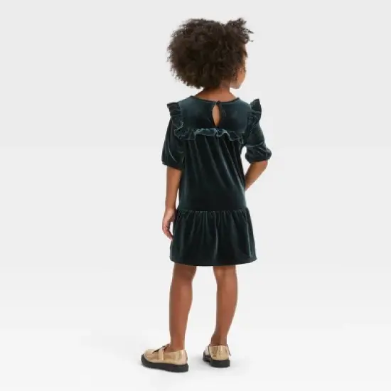 Toddler Girls' A-Line Short Sleeve Dress - Cat & Jack&trade; Black image {1}