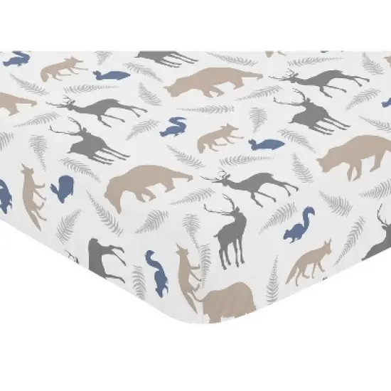 Sweet Jojo Designs Fitted Crib Sheet - Woodland Animals image {2}