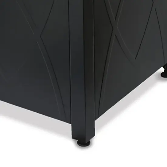 Endless Summer 30 Inch Square 30,000 BTU LP Gas Outdoor Fire Pit Table with Handcrafted Mantel, Fire Rocks, and Protective Cover, Black image {4}