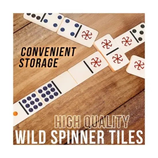 Spinner Dominoes Game Board Game: Puremco, 2-8 Players Party, 20-60 Min Play, Includes Instructions & Scoring Pads image {10}