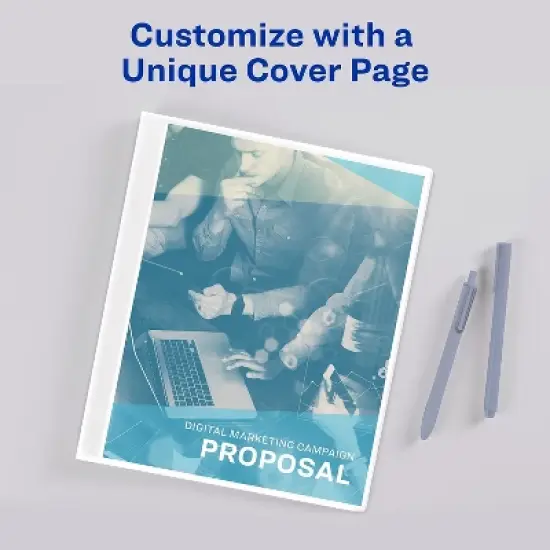 Avery Presentation Book 12 Pockets 8-1/2"x11" White 47671 image {1}