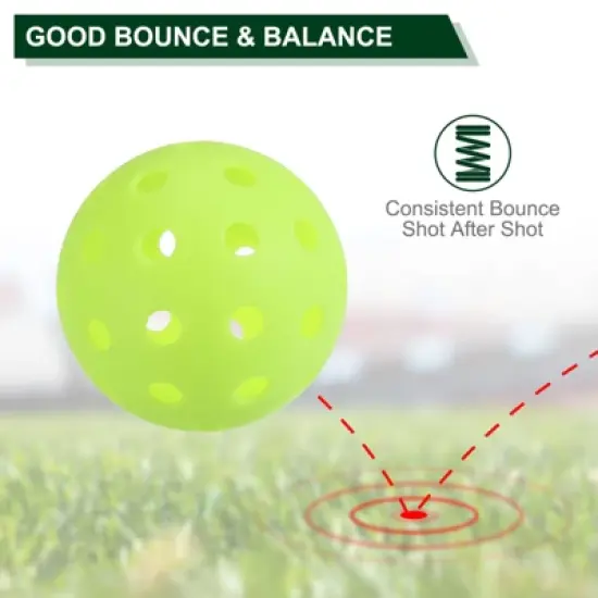 Unique Bargains 40 Holes Outdoor Pickleball Balls for Amateurs Sport 12 Pcs image {2}