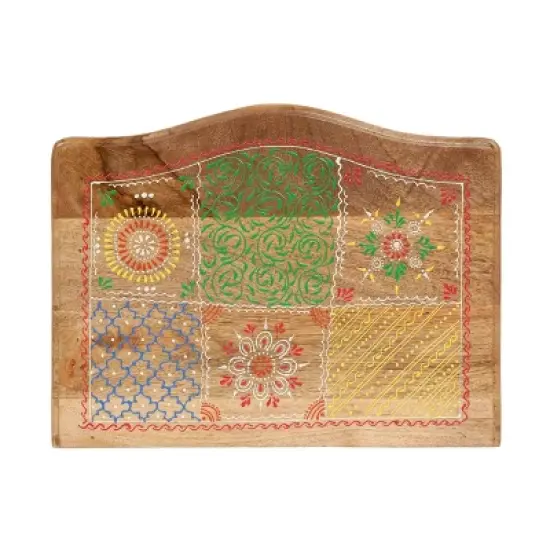 Ailey Handcrafted Boho Mango Wood 3 Drawer Nightstand Natural - Christopher Knight Home image {6}