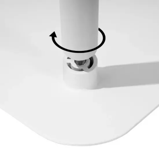 Aluminum Outdoor Square Side Table with Adjustable Feet White - Crestlive Products image {5}