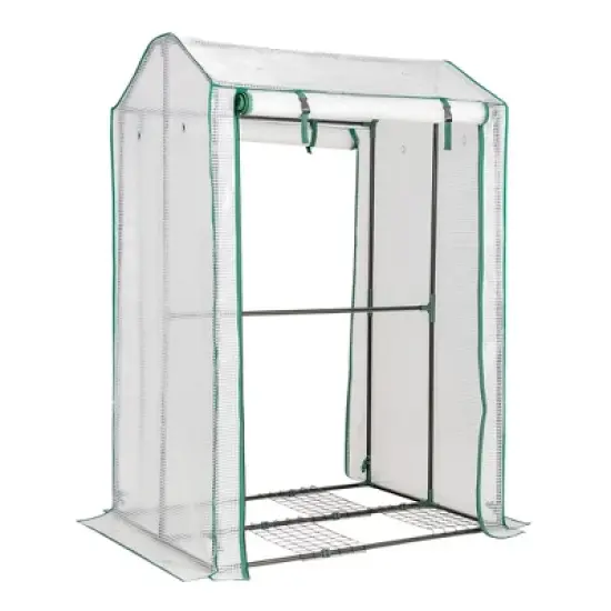 Costway 39'' x 32'' x 59'' Walk-in Garden Greenhouse Warm House for Plant Growing image {9}