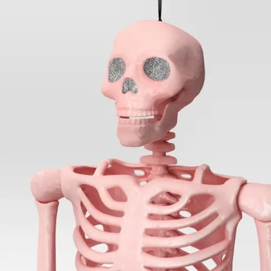 60" Poseable Skeleton Halloween Decorative Prop Blush Pink - Hyde and EEK! Boutique&trade; image {2}