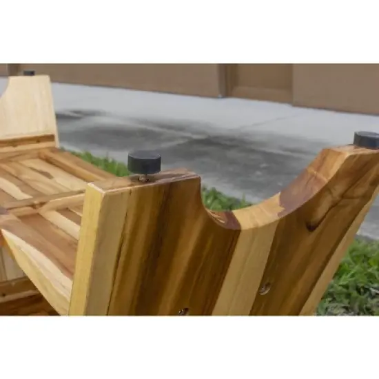 EcoDecors&reg; Serenity&reg; 30" Teak Wood Shower Bench with Shelf in EarthyTeak Finish image {8}